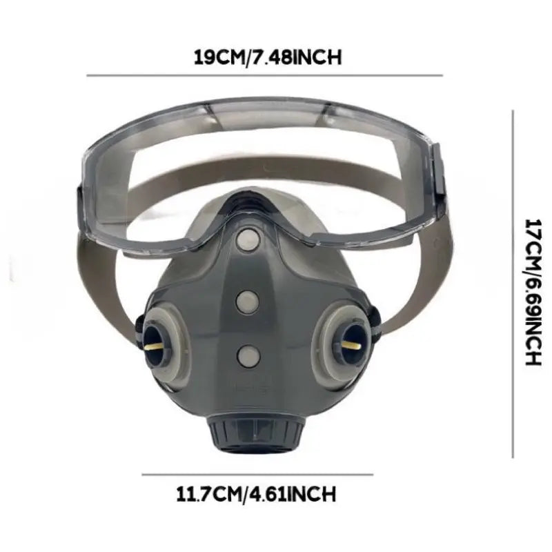 Dual-Filter Anti-Dust Respirator & Wide-Vision Safety Goggles Set