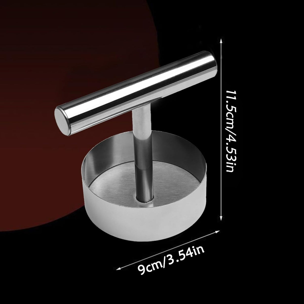 Stainless Steel Burger Press Patty Maker for Perfectly Uniform Smash Burgers