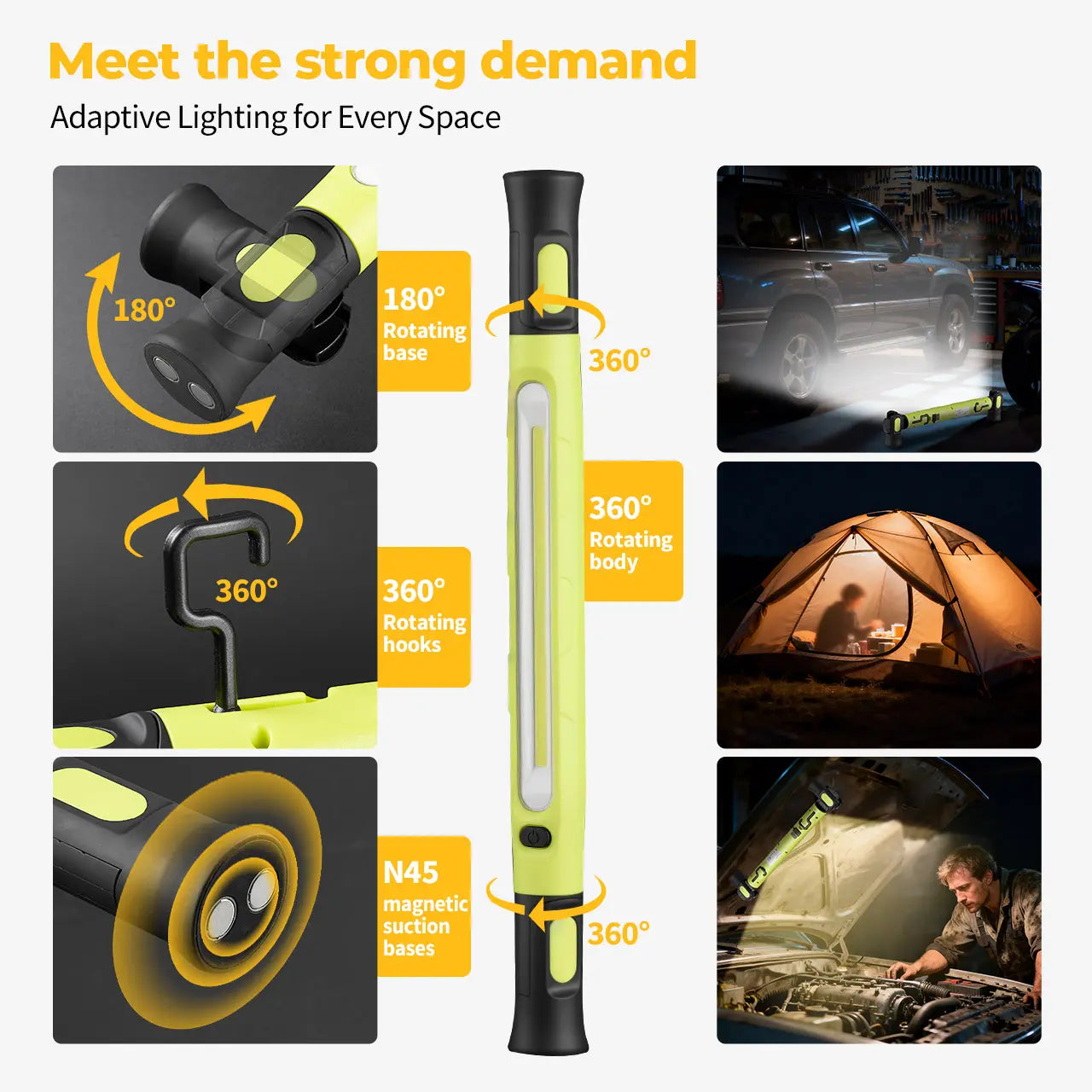 Ultra-Bright Under Hood Magnetic LED Work Light