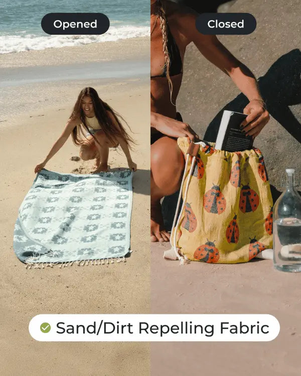 The 2-in-1 Beach Towel Backpack: Fold, Cinch, and Go Anywhere!