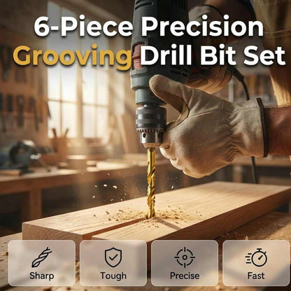 6-Piece Titanium Drill Saw Bit Set – Drill, Cut & Side-Milling in One Step