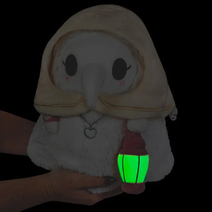 Spooky Cozy Plague Nurse Plushie with Glow-in-the-Dark Lantern