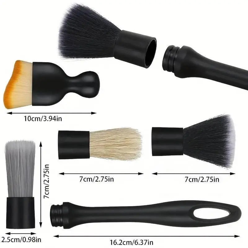 Precision Auto Detailing Brushes for Scratch-Free Interior & Exterior Cleaning