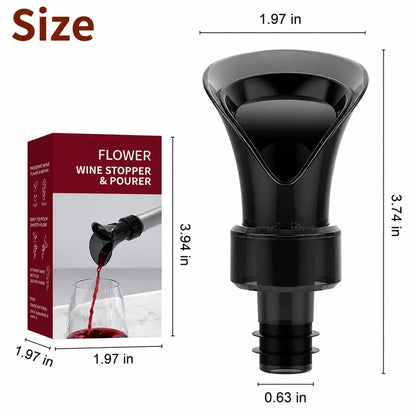 2-in-1 Petal Wine Pourer & Airtight Stopper