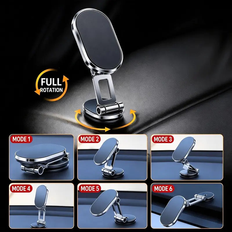Ultra-Strong Magnetic Folding Car Phone Mount with 360° Rotation – Ambiolry