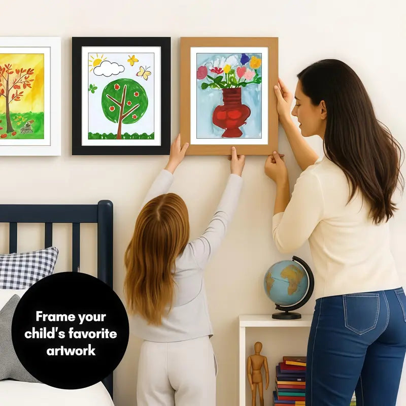 Changeable Kids Art Frame – Display Today's Masterpiece & Store Up To 50 Drawings Instantly