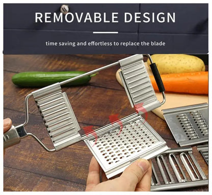 Multi-Blade Stainless Steel Vegetable Slicer & Grater Set