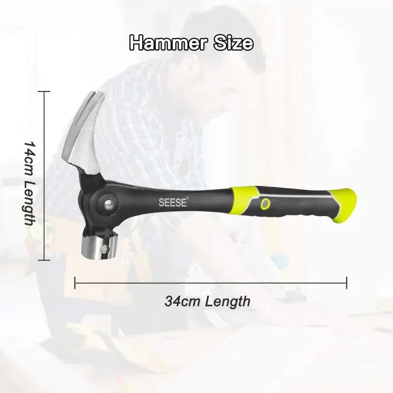 Multi-Angle Adjustable Claw Hammer & Wire Puller