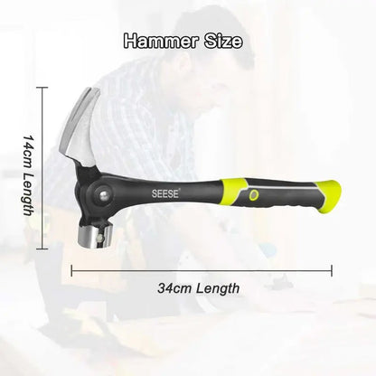 Multi-Angle Adjustable Claw Hammer & Wire Puller