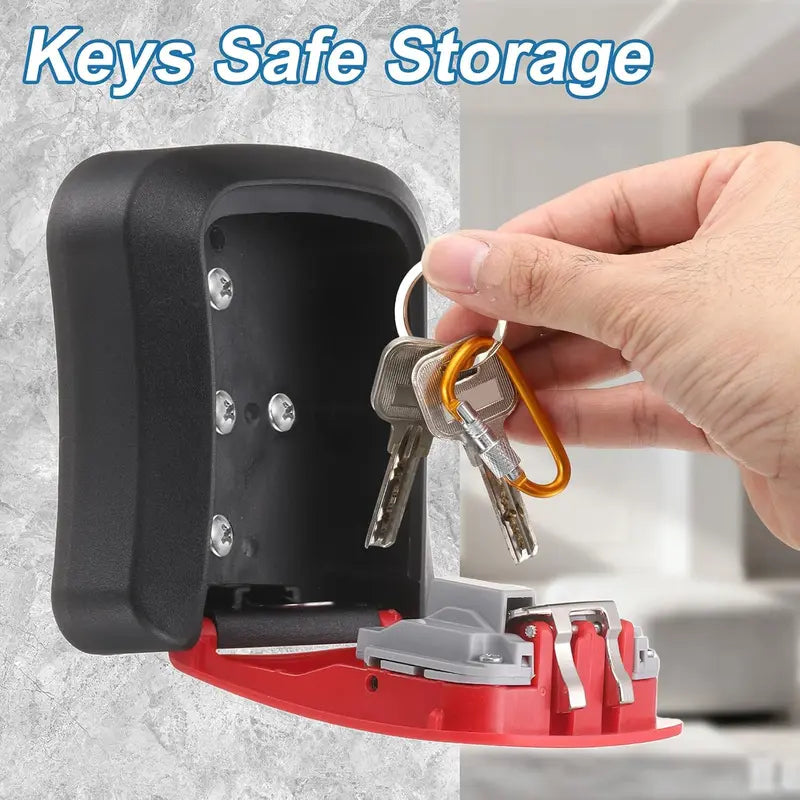 Wall Mount Combination Key Lock Box for Home & Spare Key Security