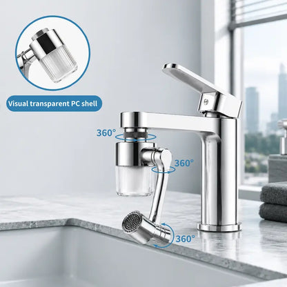 1080° Rotating Robotic Arm Faucet Aerator with Micro-Purification Filter