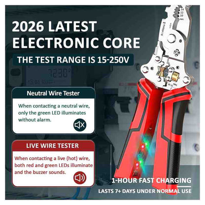 [BUY 1 GET 1 FREE] All-In-One Smart Wire Stripper with Voltage Detection