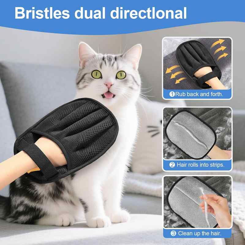Effortless Electrostatic Pet Hair Remover Mitts – Instant Clean with Every Swipe