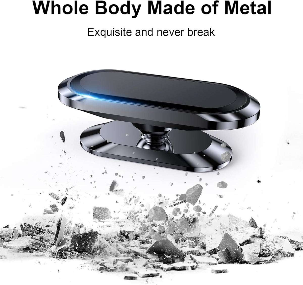 Ultra-Strong Magnetic Car Phone Mount for Dashboard & Smooth Surfaces
