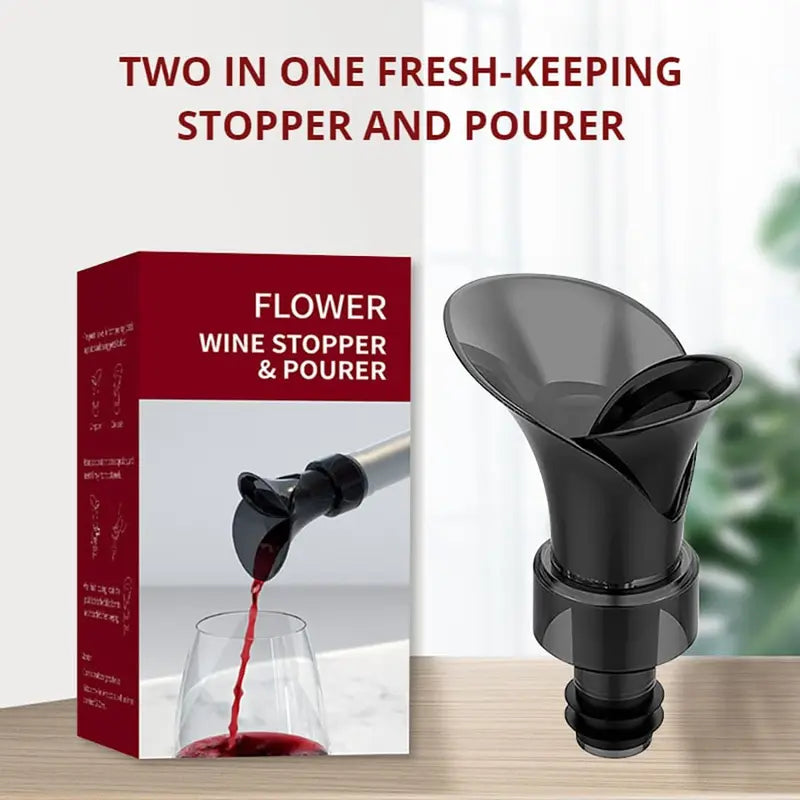 2-in-1 Petal Wine Pourer & Airtight Stopper