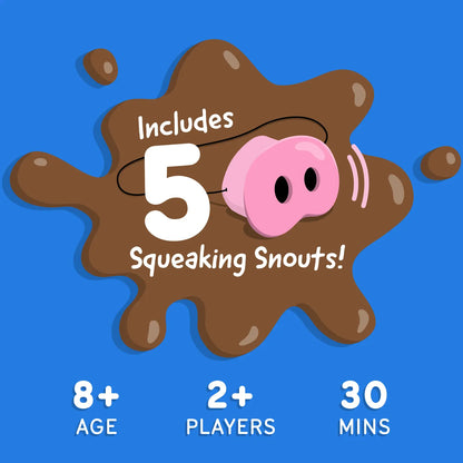 Squeaking Pig Snout Interactive Laugh-Out-Loud Party Card Game