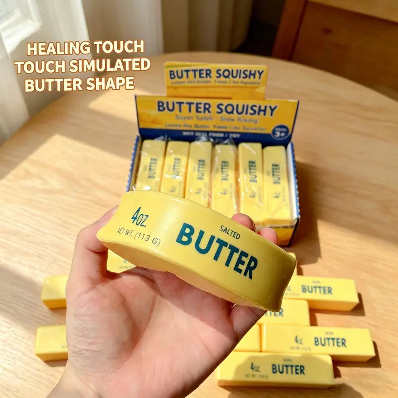 Ultra-Realistic Butter Squishy Toy: The Slow-Rising Stress Buster