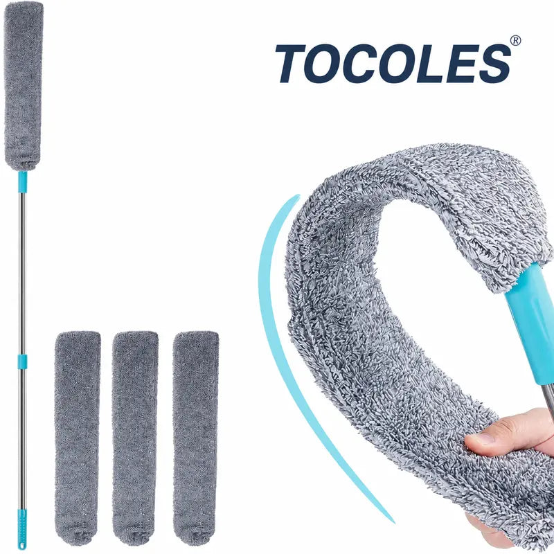 Flexible Gap Duster with Telescopic Extension Pole