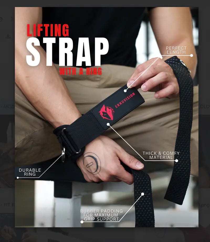 Maximum Grip Strength Weightlifting Lifting Straps