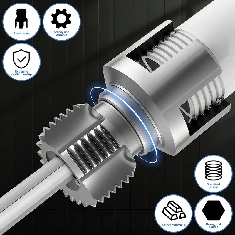 Heavy-Duty Damaged Pipe Thread Extractor & Broken Screw Removal Tool