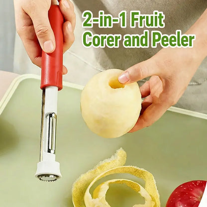 2-in-1 Stainless Steel Apple Corer & Vegetable Peeler