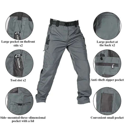 Indestructible Multi-Pocket Tactical Work Pants: Waterproof, Ripstop & Built