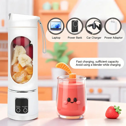 12-Blade Cordless Portable Blender with Smart LED Display for Shakes & Smoothies