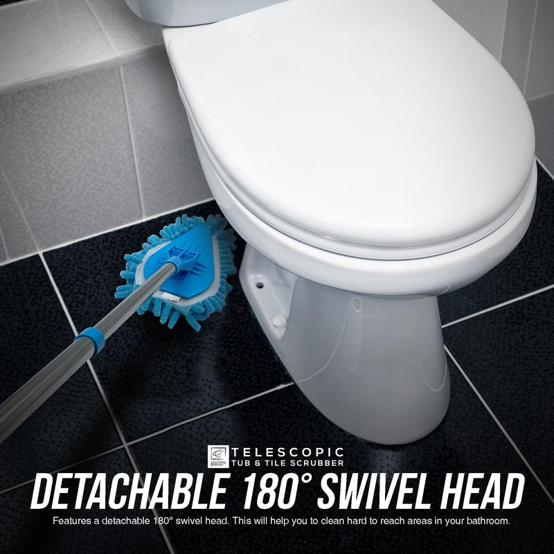 Reach high walls, deep corners and low surfaces with less bending and scrubbing effort.