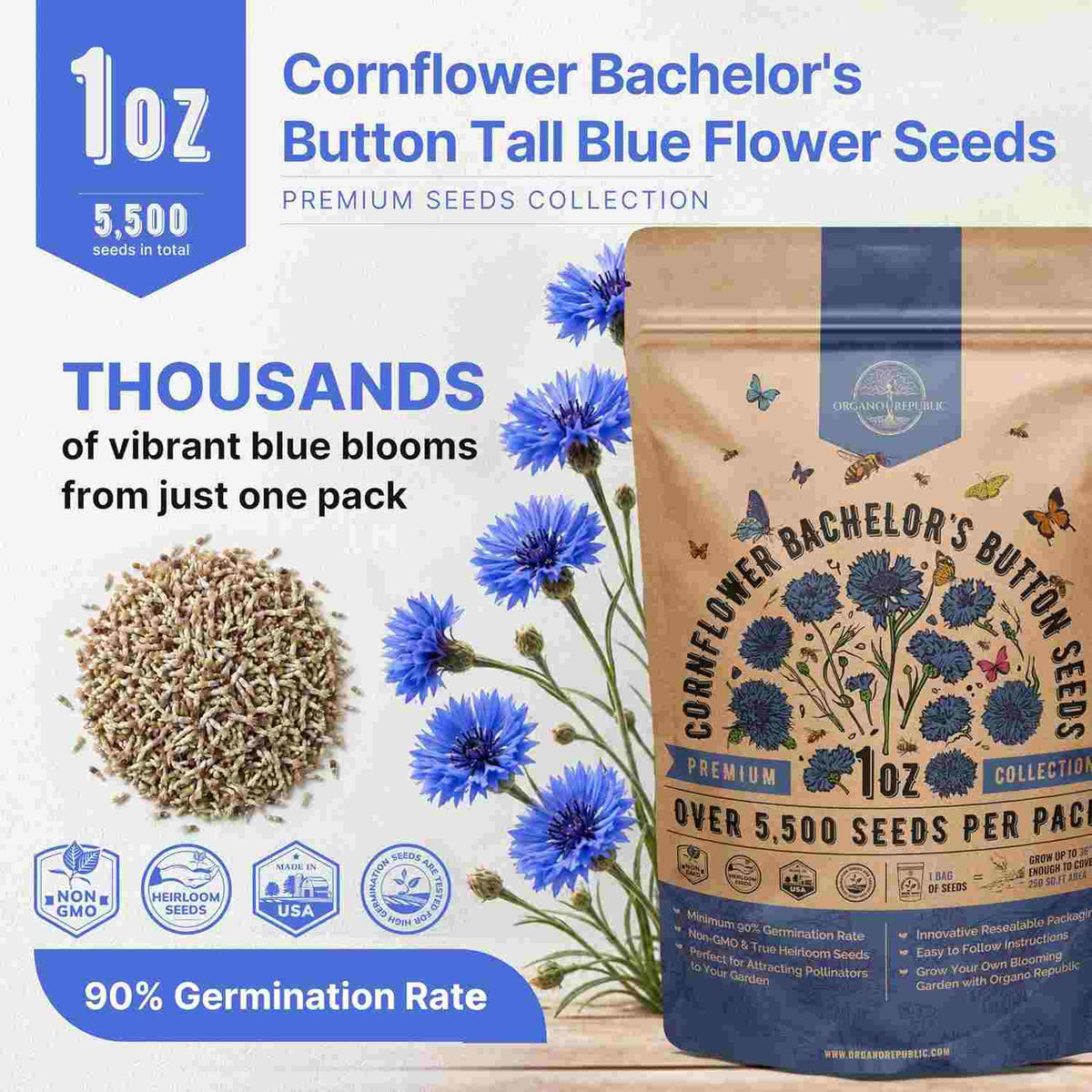 Premium Heirloom Flower Seeds for Vibrant Blooming Gardens