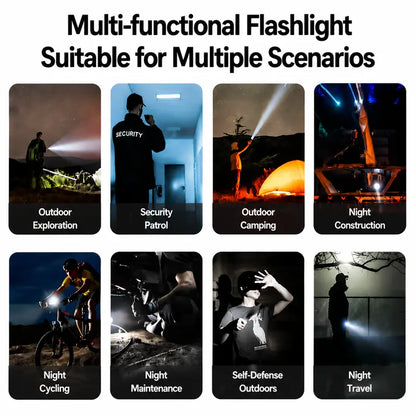 Ultra-Bright 3-LED Rechargeable Mini Flashlight - Compact Tactical Power Pocket Light