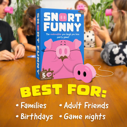 Squeaking Pig Snout Interactive Laugh-Out-Loud Party Card Game
