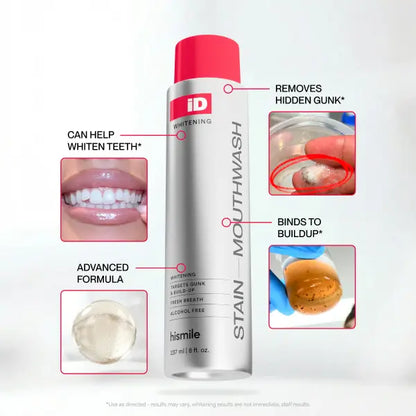 Instant Stain Whitening Mouthwash for Brighter Teeth & Fresh Breath