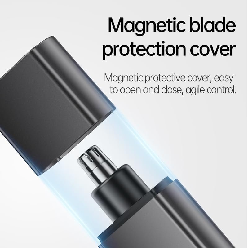 Effortless Precision Nose & Ear Hair Trimmer with Smart LED Display