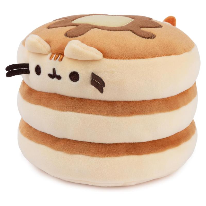 Ultra-Soft Stacked Pancake Cat Plush Cushion