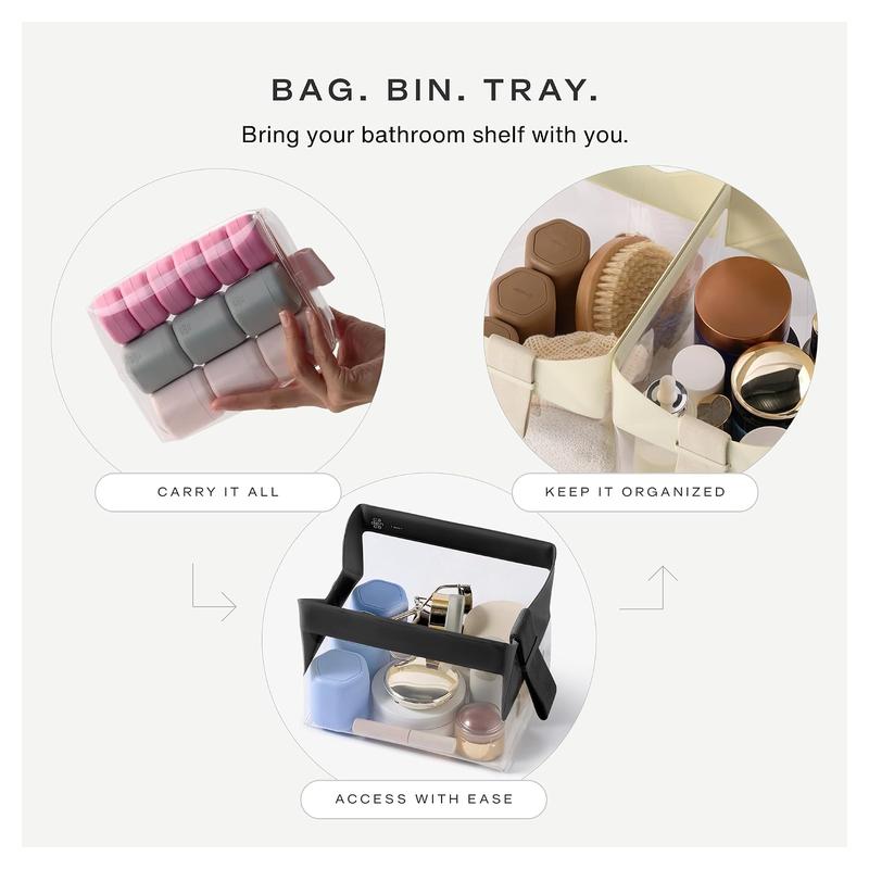 Clear Magnetic Travel Toiletry Bag – 1-Quart Leak-Resistant Organizer
