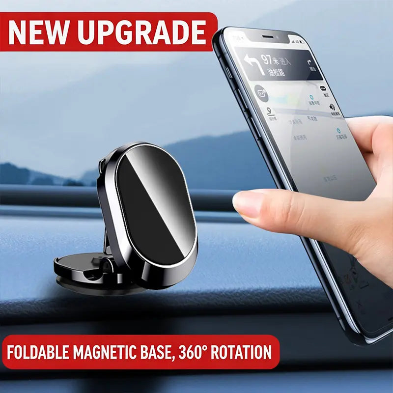Ultra-Strong Magnetic Folding Car Phone Mount with 360° Rotation