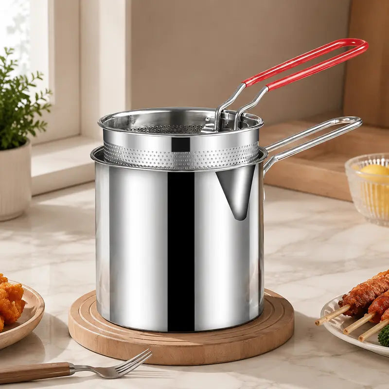 Stainless Steel Mini Deep Fryer Set