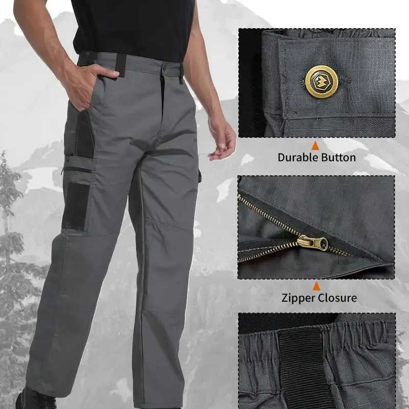 Indestructible Multi-Pocket Tactical Work Pants: Waterproof, Ripstop & Built
