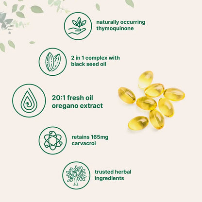 Ultra-Strength Oil of Oregano & Black Seed Oil Softgels