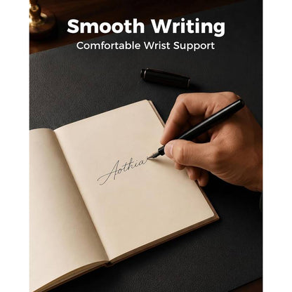 Ergonomic Dual-Sided Matte Leather & Natural Cork Desk Mat