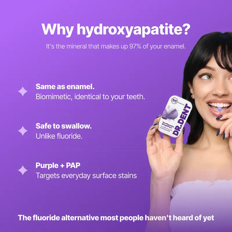 Purple Hydroxyapatite Toothpaste Tablets