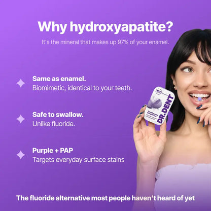 Purple Hydroxyapatite Toothpaste Tablets
