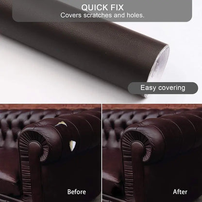 Self-Adhesive Leather Repair Patch Tape — Instant Peel & Stick Fix for Couches, Car Seats & Furniture