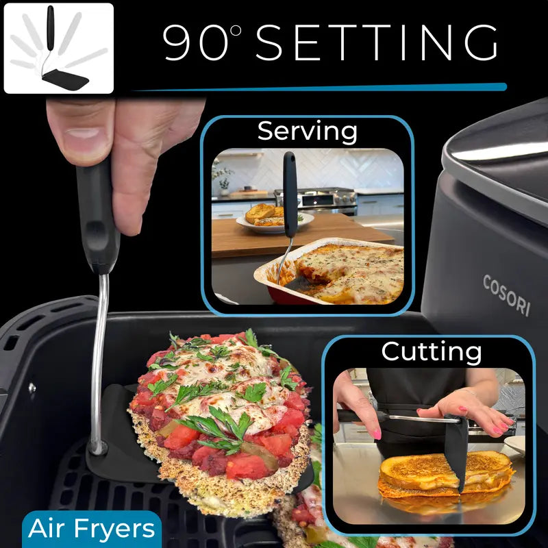 6-in-1 Multi-Angle Adjustable Kitchen Spatula – Effortless Flipping in Deep Pans & Air Fryers
