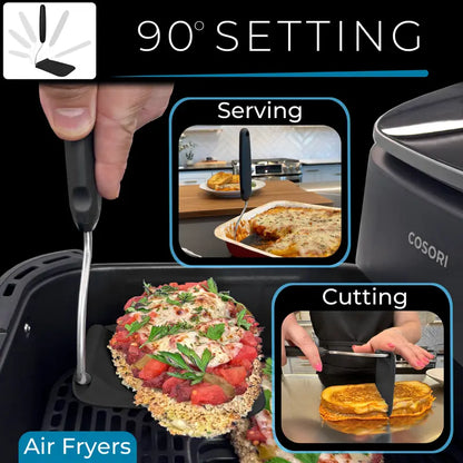 6-in-1 Multi-Angle Adjustable Kitchen Spatula – Effortless Flipping in Deep Pans & Air Fryers