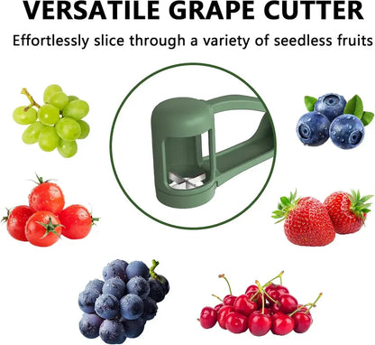 One-Press Grape & Small Fruit Slicer: Safe Quarters in 1 Second
