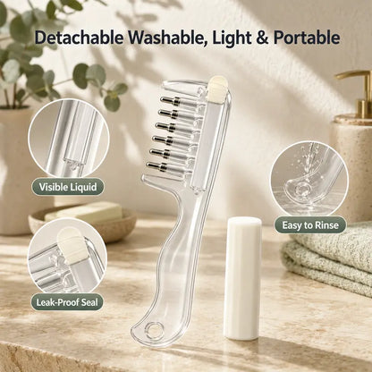 Precision Scalp Applicator Comb: Direct Root Delivery & Mess-Free Hair Serum Massager