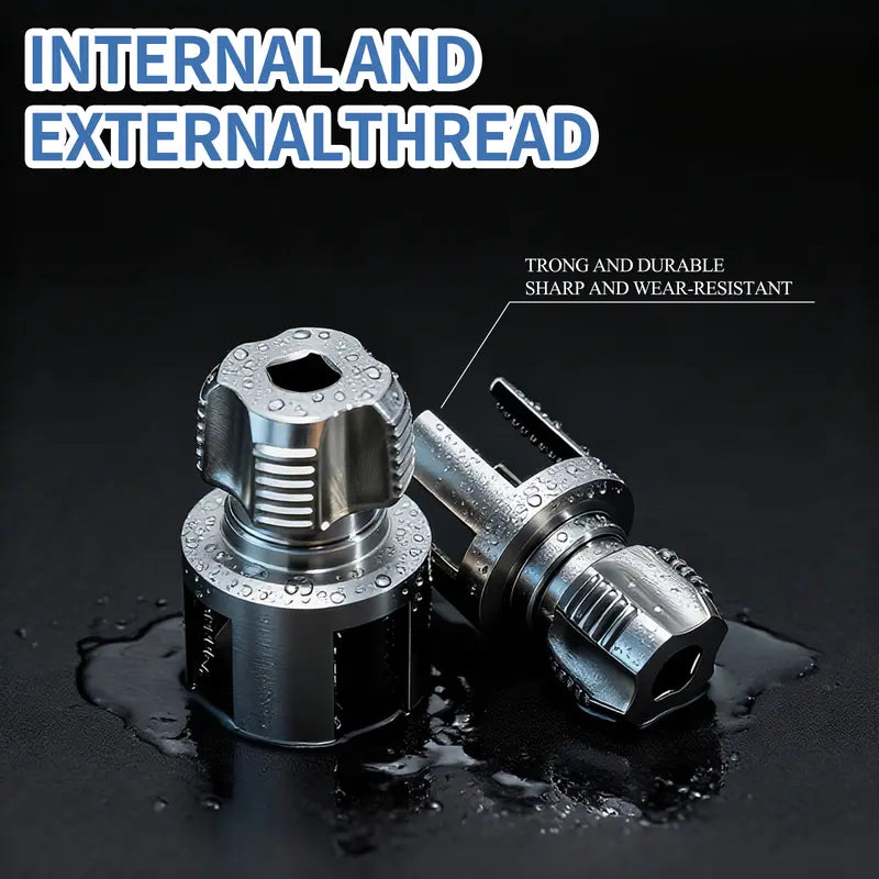 Heavy-Duty Damaged Pipe Thread Extractor & Broken Screw Removal Tool