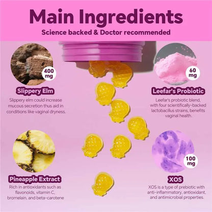 Feminine Probiotics Gummies: Restore Natural Intimate Moisture & Daily pH Balance