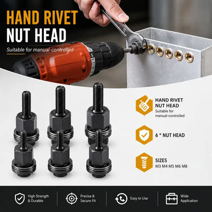 Effortless Power Rivet Nut Drill Adapter Set